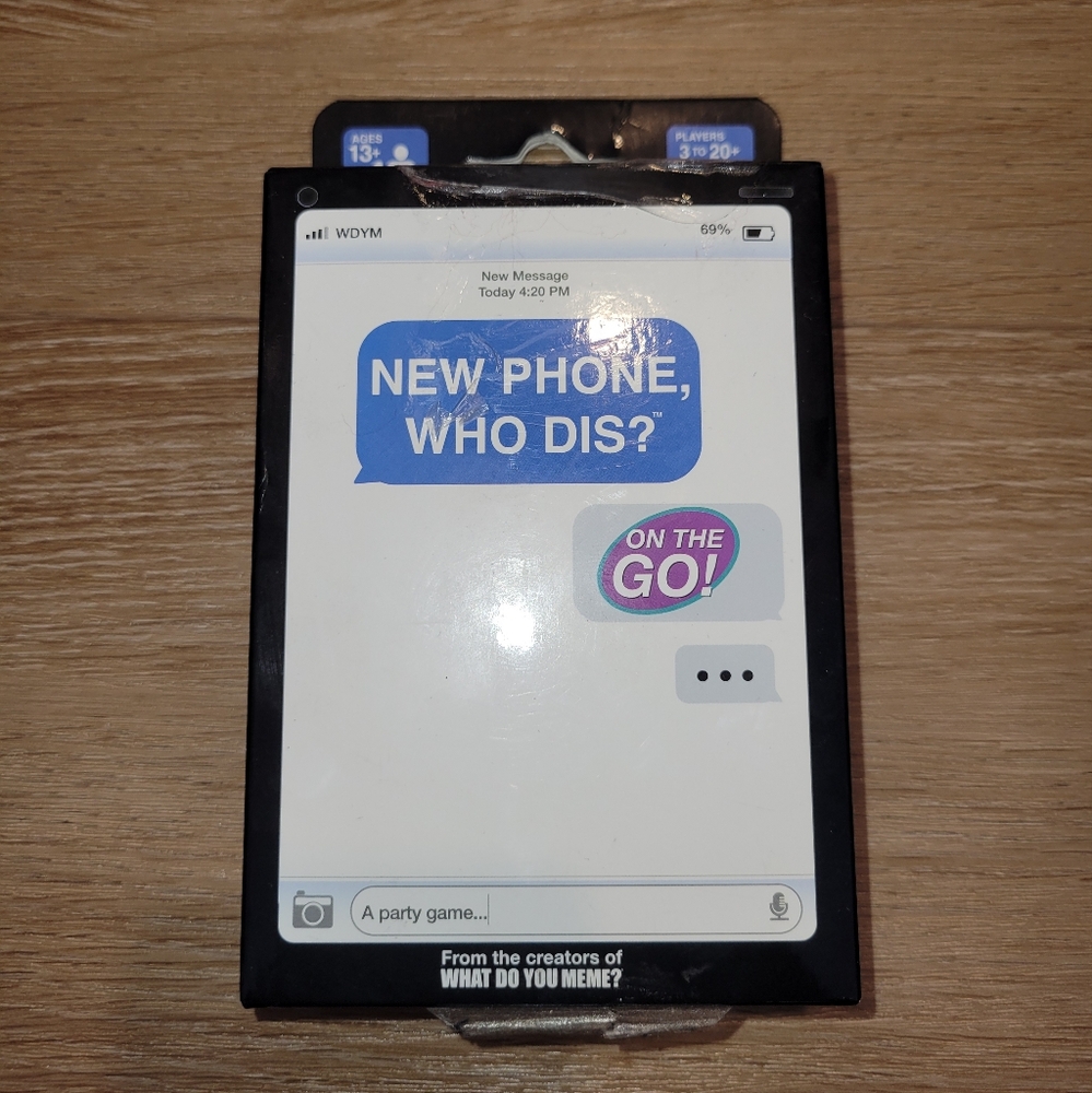What Do You Meme New Phone Who Dis On The Go Party Card Game Ages 13+ and Up New